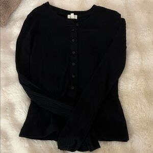Aerie black button long sleeve